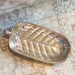 Palm Leaf Silver Dish